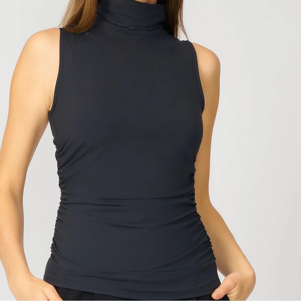 Cable & Gauge Ribbed Black Turtleneck